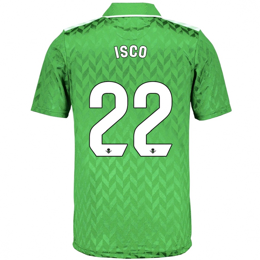 Vaikiškas Isco #22 Žalias Išvykos Marškinėliai 2023/24 T-Shirt