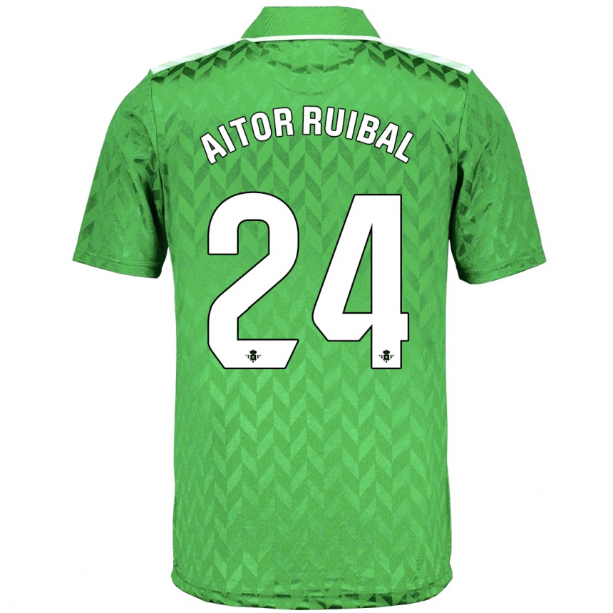 Vaikiškas Aitor Ruibal #24 Žalias Išvykos Marškinėliai 2023/24 T-Shirt