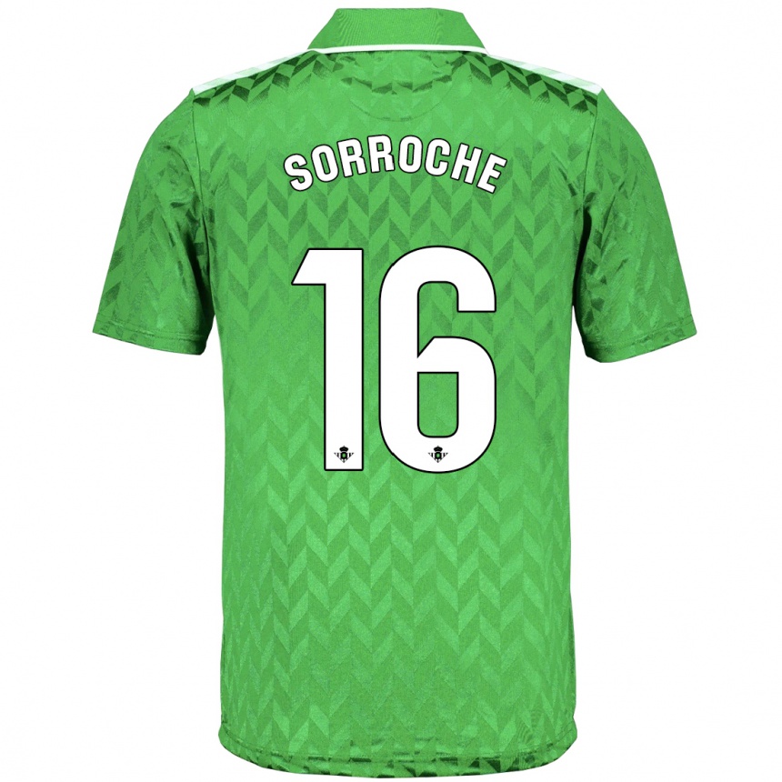 Vaikiškas Ginés Sorroche #16 Žalias Išvykos Marškinėliai 2023/24 T-Shirt