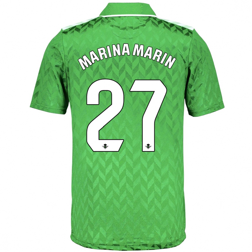 Vaikiškas Marina Marín #27 Žalias Išvykos Marškinėliai 2023/24 T-Shirt