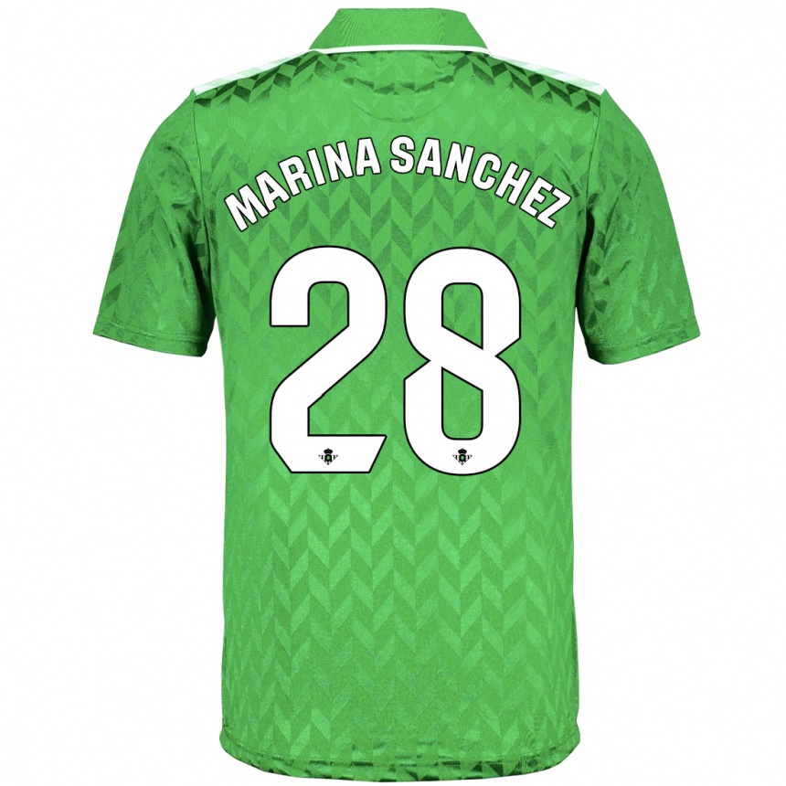 Vaikiškas Marina Sánchez #28 Žalias Išvykos Marškinėliai 2023/24 T-Shirt