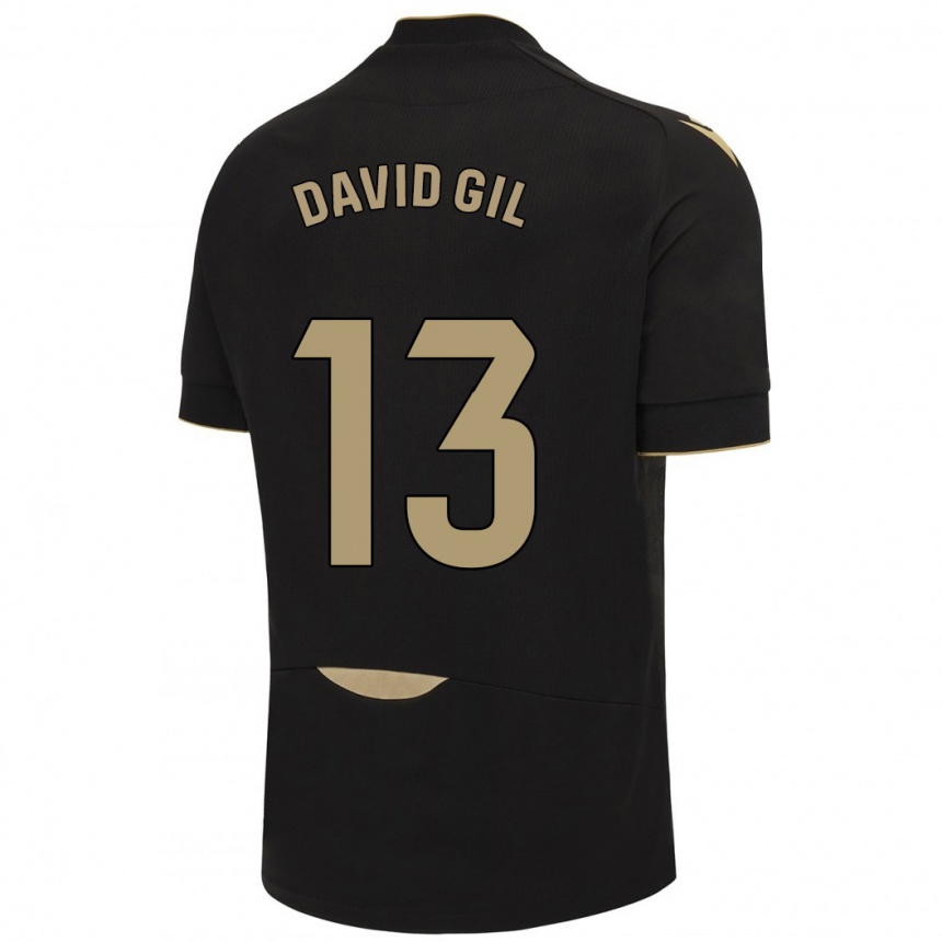 Vaikiškas David Gil #13 Juoda Išvykos Marškinėliai 2023/24 T-Shirt