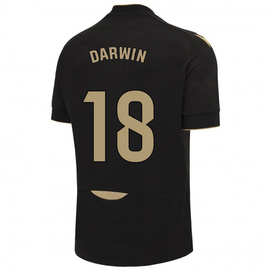 Vaikiškas Darwin Machís #18 Juoda Išvykos Marškinėliai 2023/24 T-Shirt