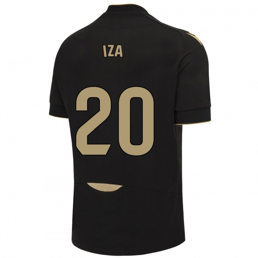 Vaikiškas Iza Carcelén #20 Juoda Išvykos Marškinėliai 2023/24 T-Shirt