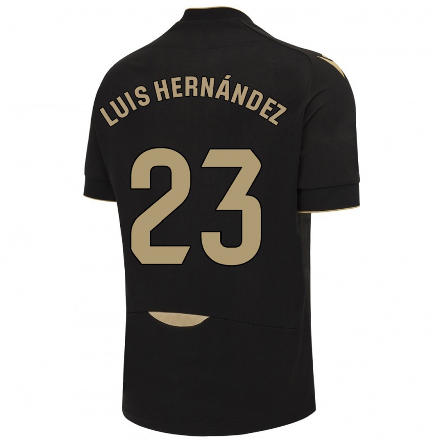 Vaikiškas Luis Hernández #23 Juoda Išvykos Marškinėliai 2023/24 T-Shirt