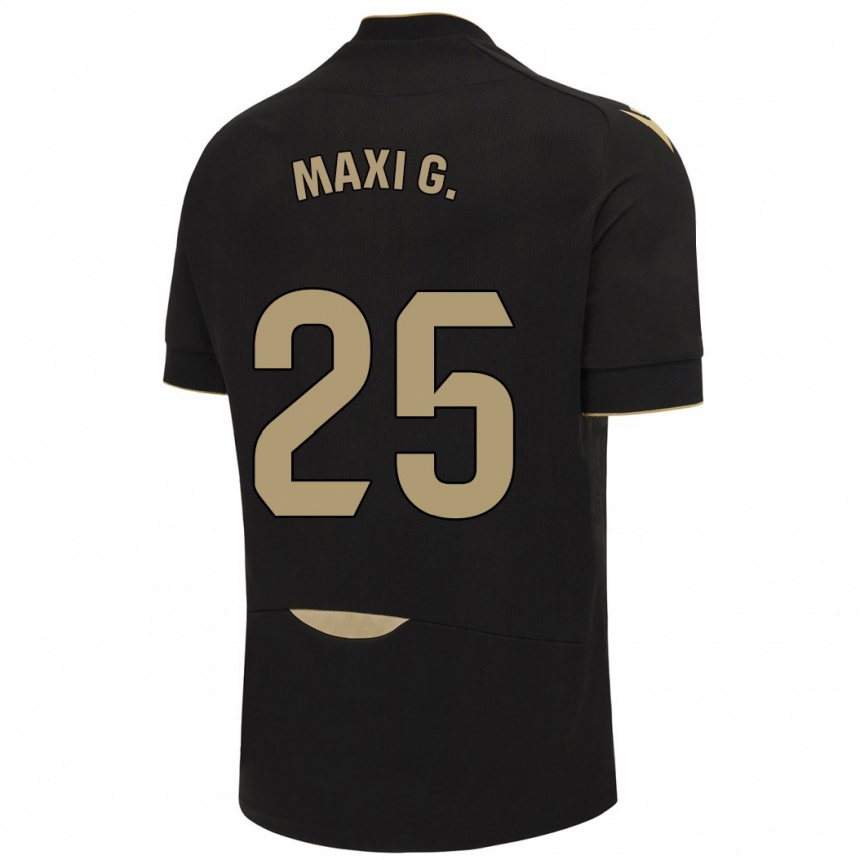 Vaikiškas Maxi Gómez #25 Juoda Išvykos Marškinėliai 2023/24 T-Shirt