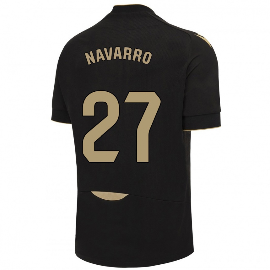 Vaikiškas Robert Navarro #27 Juoda Išvykos Marškinėliai 2023/24 T-Shirt