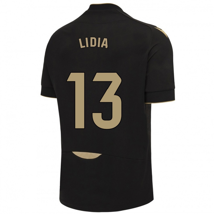 Vaikiškas Lidia Rincón García #13 Juoda Išvykos Marškinėliai 2023/24 T-Shirt