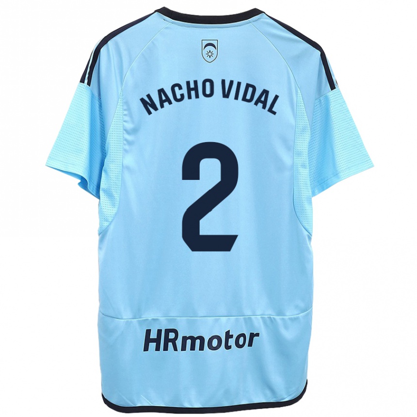 Vaikiškas Nacho Vidal #2 Mėlyna Išvykos Marškinėliai 2023/24 T-Shirt