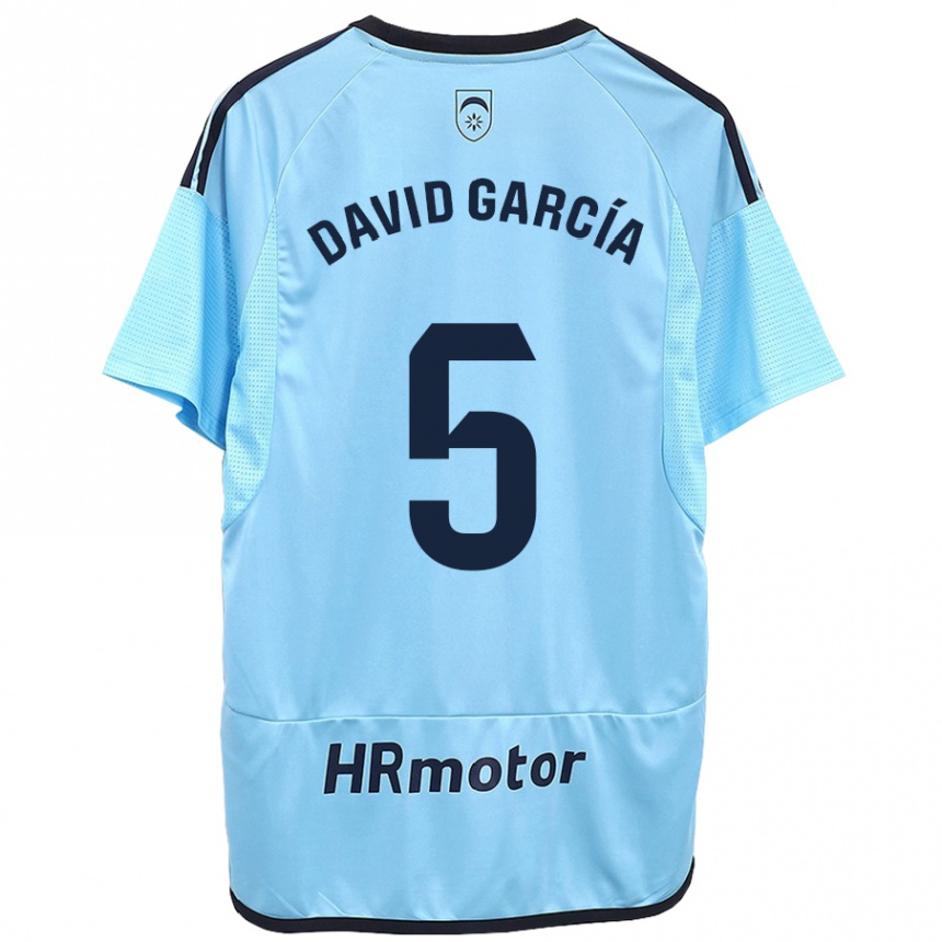 Vaikiškas David García #5 Mėlyna Išvykos Marškinėliai 2023/24 T-Shirt