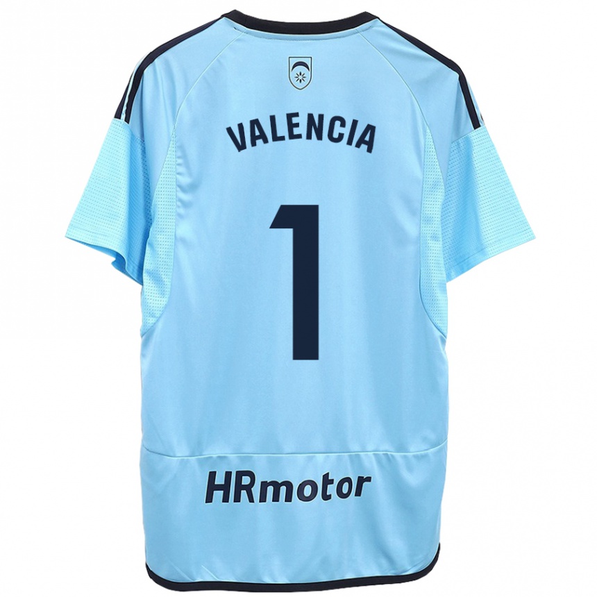 Vaikiškas Pablo Valencia #1 Mėlyna Išvykos Marškinėliai 2023/24 T-Shirt