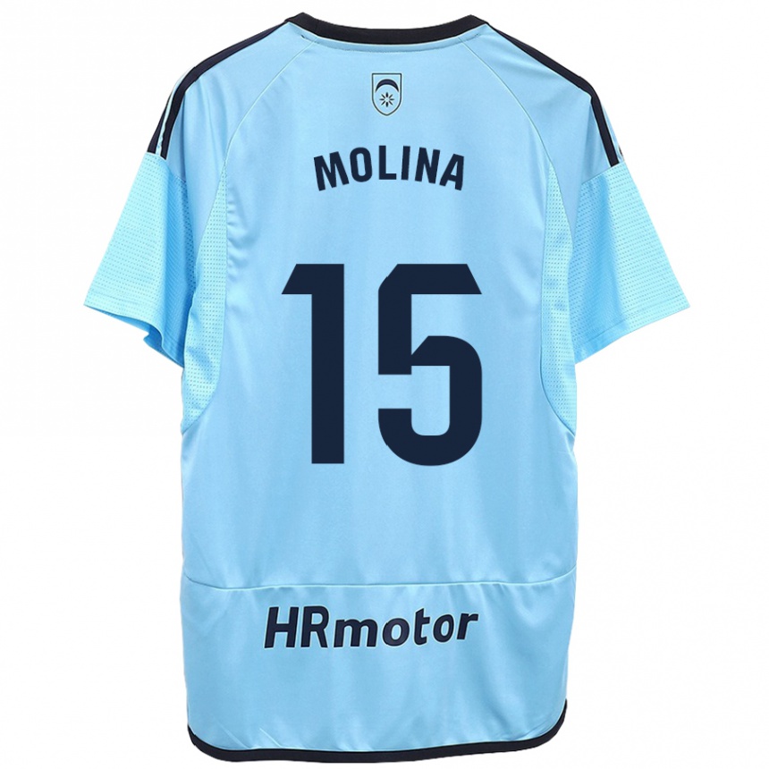 Vaikiškas Guillem Molina #15 Mėlyna Išvykos Marškinėliai 2023/24 T-Shirt