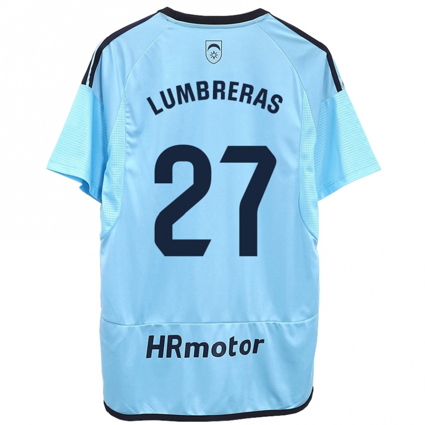 Vaikiškas Carlos Lumbreras #27 Mėlyna Išvykos Marškinėliai 2023/24 T-Shirt