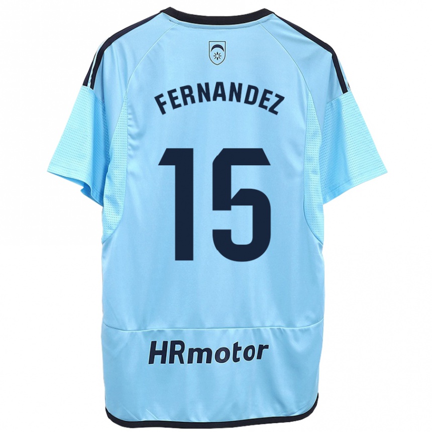 Vaikiškas Leyre Fernández Sánchez #15 Mėlyna Išvykos Marškinėliai 2023/24 T-Shirt