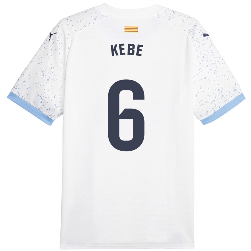 Vaikiškas Ibrahima Kébé #6 Baltas Išvykos Marškinėliai 2023/24 T-Shirt