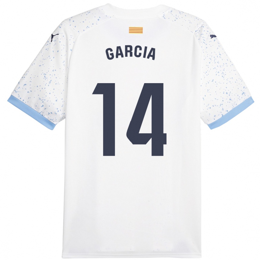 Vaikiškas Aleix García #14 Baltas Išvykos Marškinėliai 2023/24 T-Shirt