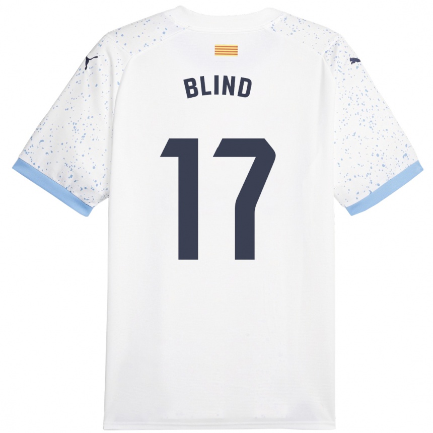 Vaikiškas Daley Blind #17 Baltas Išvykos Marškinėliai 2023/24 T-Shirt