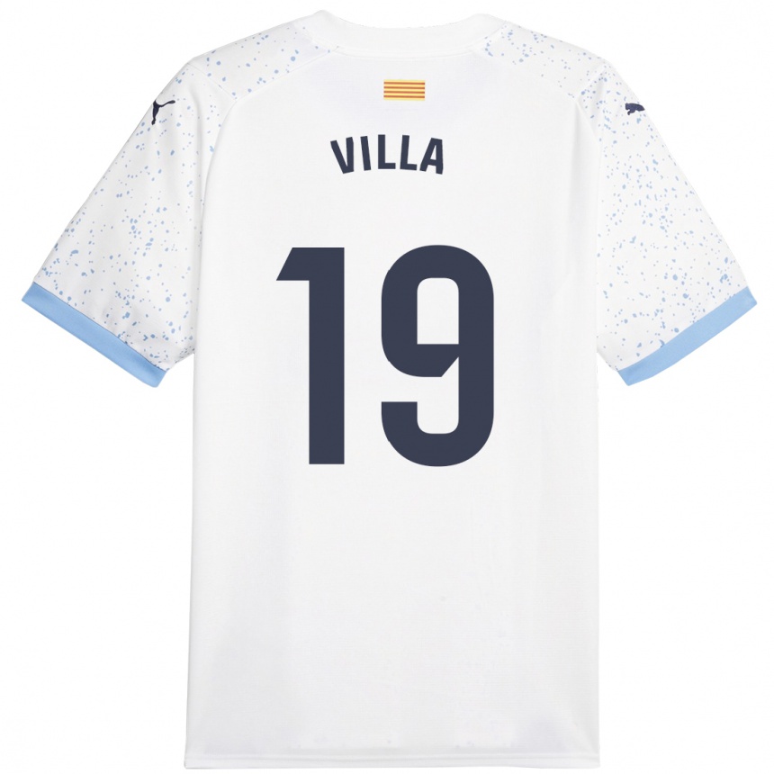 Vaikiškas Toni Villa #19 Baltas Išvykos Marškinėliai 2023/24 T-Shirt