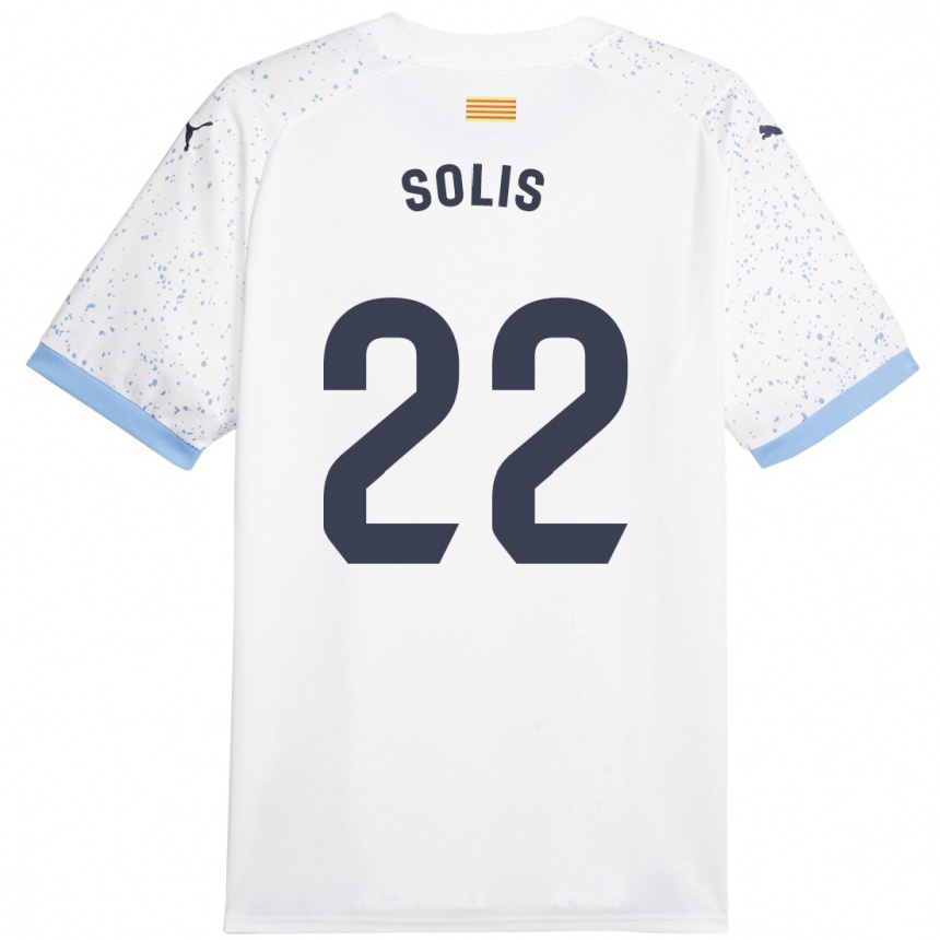 Vaikiškas Jhon Solís #22 Baltas Išvykos Marškinėliai 2023/24 T-Shirt