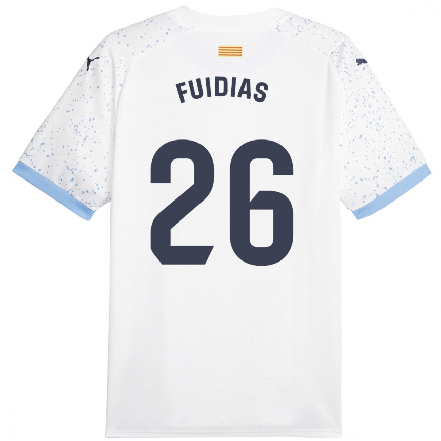 Vaikiškas Toni Fuidias #26 Baltas Išvykos Marškinėliai 2023/24 T-Shirt