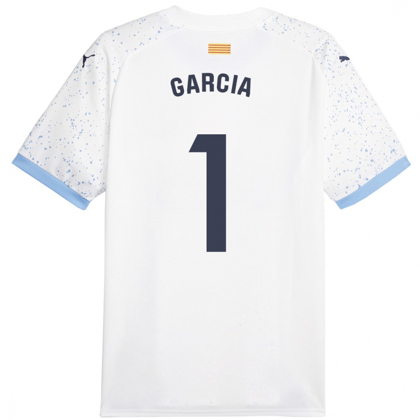 Vaikiškas Lucas García #1 Baltas Išvykos Marškinėliai 2023/24 T-Shirt