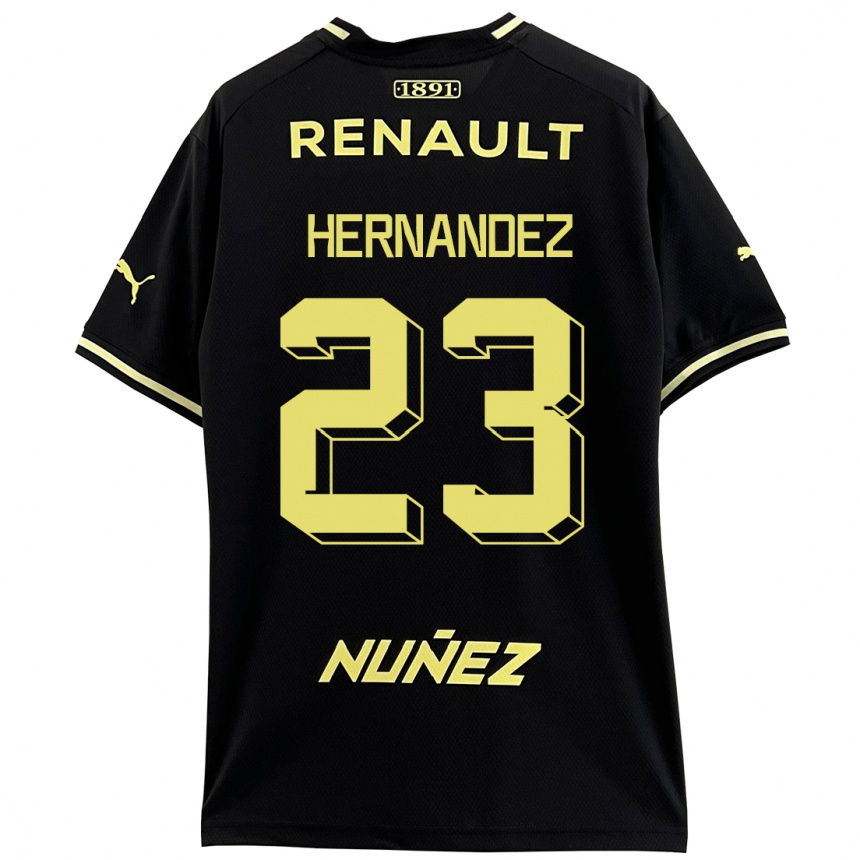 Vaikiškas Abel Hernández #23 Juoda Išvykos Marškinėliai 2023/24 T-Shirt