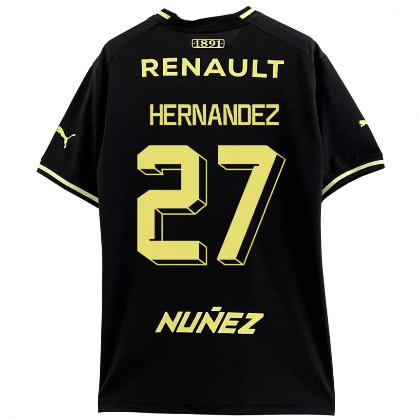 Vaikiškas Lucas Hernández #27 Juoda Išvykos Marškinėliai 2023/24 T-Shirt