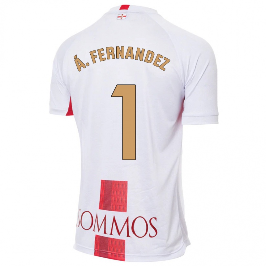 Vaikiškas Álvaro Fernández #1 Baltas Išvykos Marškinėliai 2023/24 T-Shirt