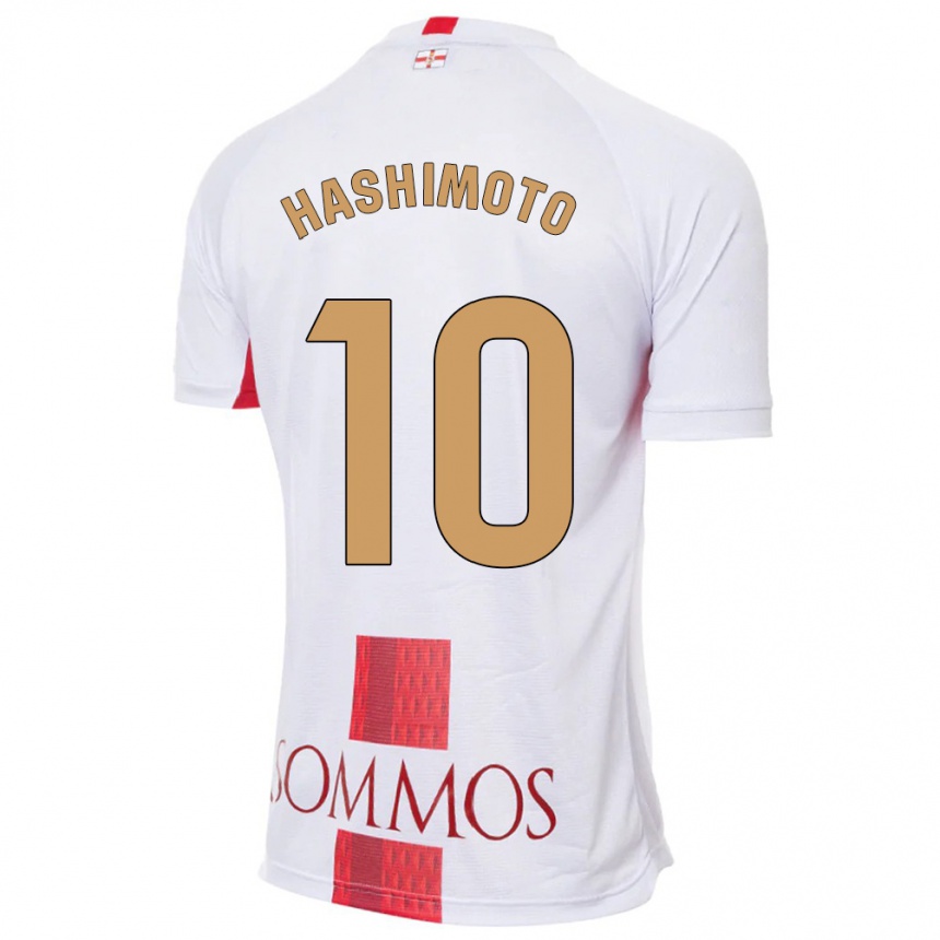 Vaikiškas Kento Hashimoto #10 Baltas Išvykos Marškinėliai 2023/24 T-Shirt