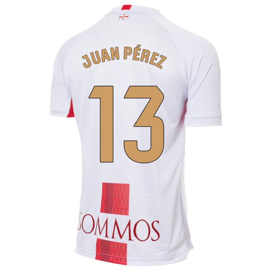 Vaikiškas Juan Pérez #13 Baltas Išvykos Marškinėliai 2023/24 T-Shirt