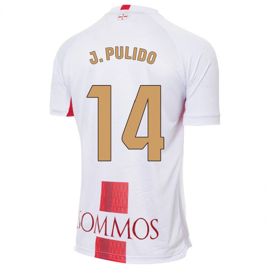 Vaikiškas Jorge Pulido #14 Baltas Išvykos Marškinėliai 2023/24 T-Shirt