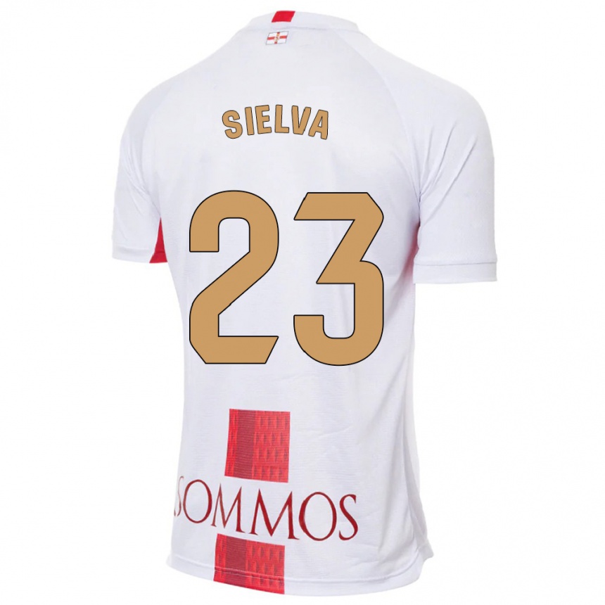 Vaikiškas Óscar Sielva #23 Baltas Išvykos Marškinėliai 2023/24 T-Shirt