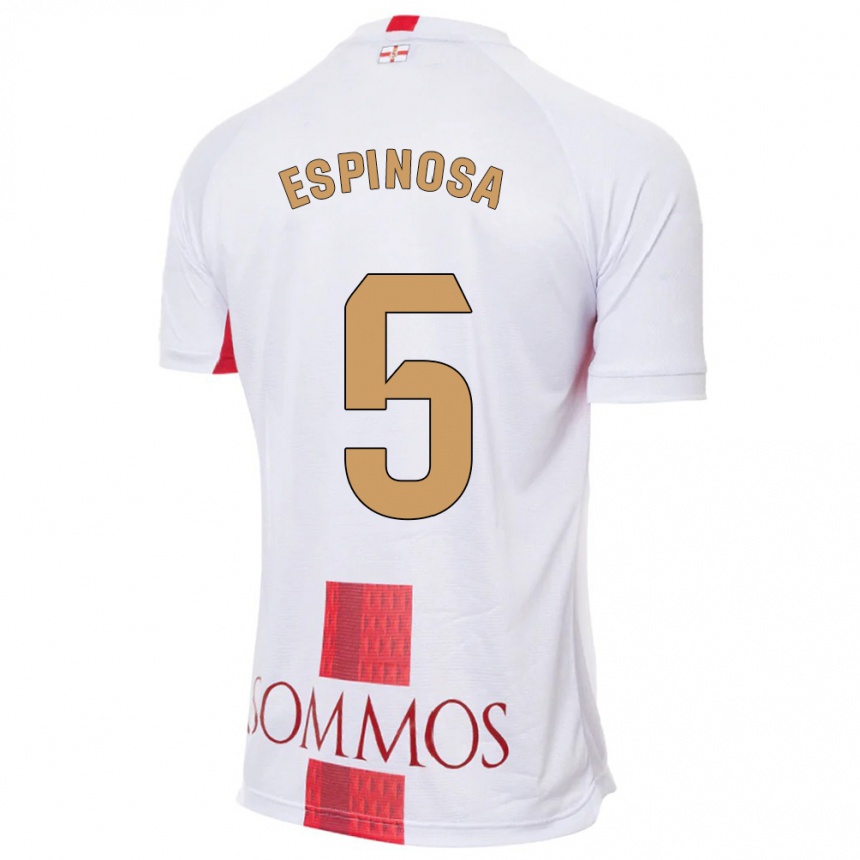 Vaikiškas Diego Espinosa #5 Baltas Išvykos Marškinėliai 2023/24 T-Shirt