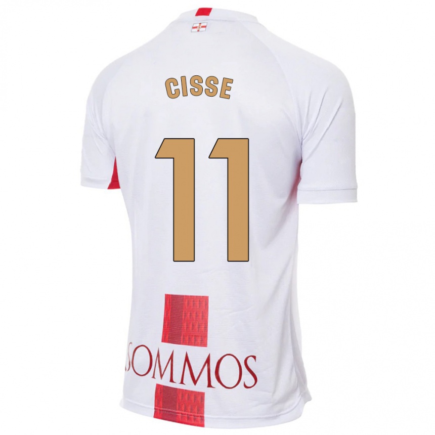 Vaikiškas Bakary Cissé #11 Baltas Išvykos Marškinėliai 2023/24 T-Shirt