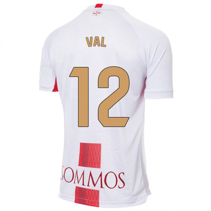 Vaikiškas Ángel Val #12 Baltas Išvykos Marškinėliai 2023/24 T-Shirt