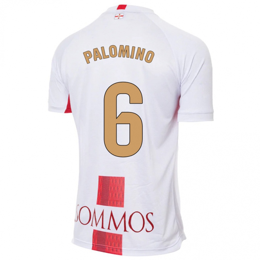 Vaikiškas Yolanda Palomino #6 Baltas Išvykos Marškinėliai 2023/24 T-Shirt