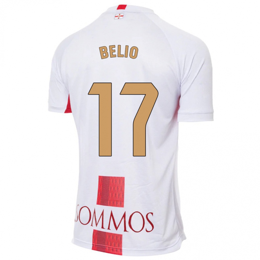 Vaikiškas Marta Belio #17 Baltas Išvykos Marškinėliai 2023/24 T-Shirt