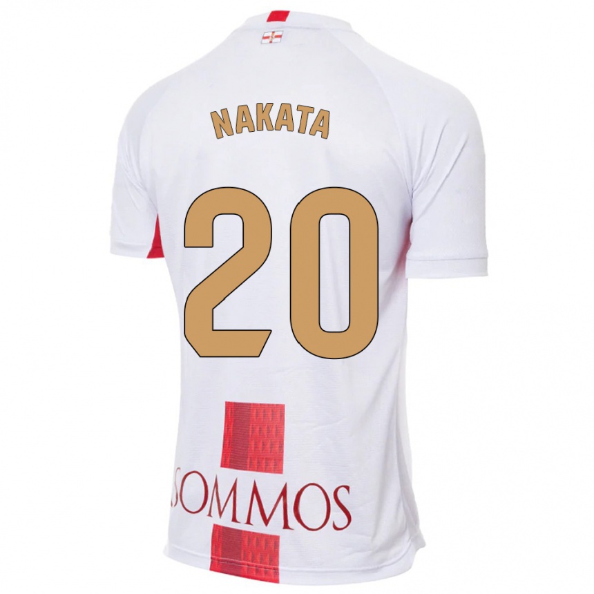 Vaikiškas Yuki Nakata #20 Baltas Išvykos Marškinėliai 2023/24 T-Shirt