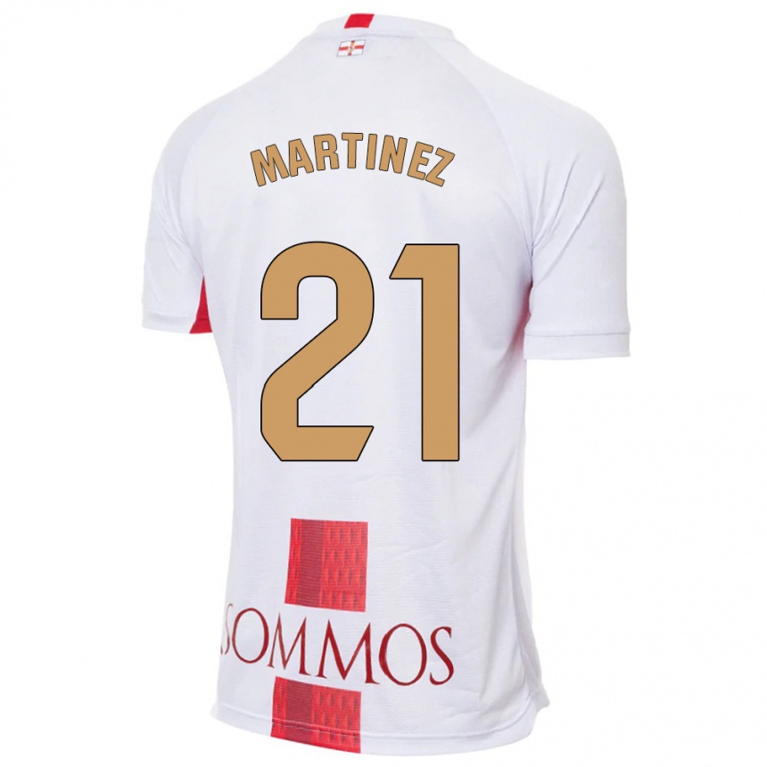 Vaikiškas Alejandra Martínez #21 Baltas Išvykos Marškinėliai 2023/24 T-Shirt