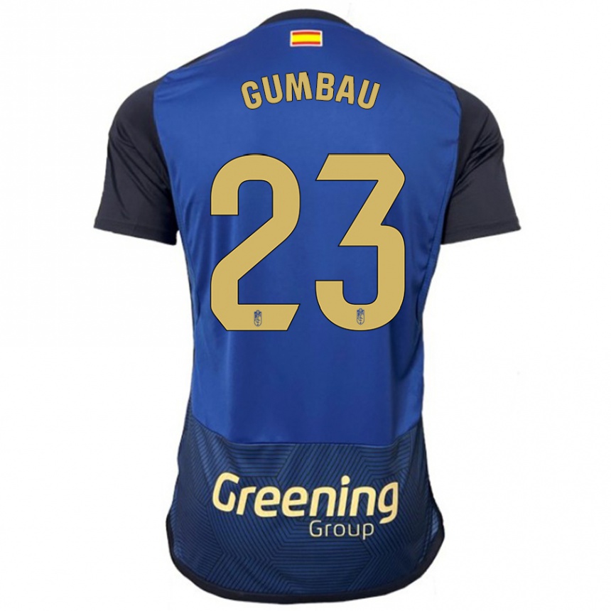 Vaikiškas Gerard Gumbau #23 Karinis Jūrų Laivynas Išvykos Marškinėliai 2023/24 T-Shirt