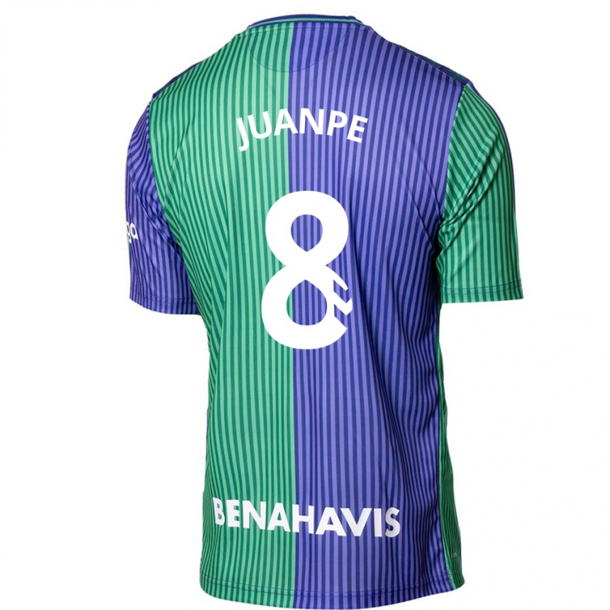 Vaikiškas Juanpe #8 Žalia Mėlyna Išvykos Marškinėliai 2023/24 T-Shirt