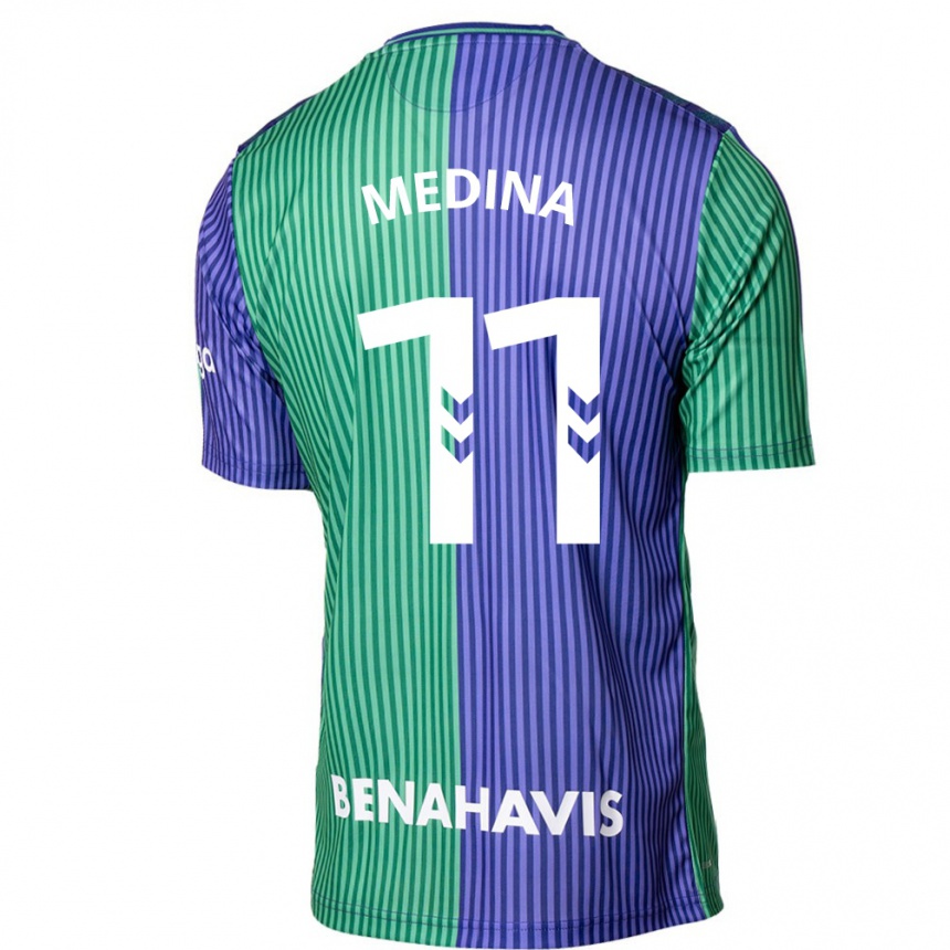 Vaikiškas Kevin Medina #11 Žalia Mėlyna Išvykos Marškinėliai 2023/24 T-Shirt