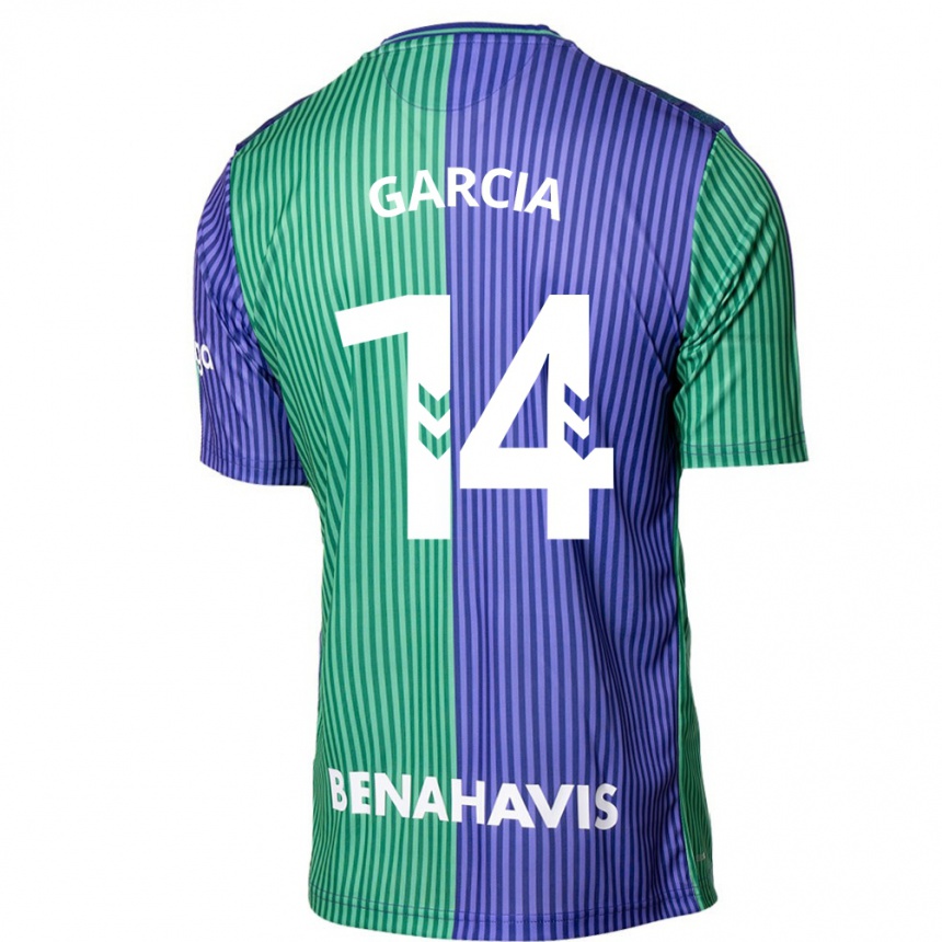 Vaikiškas Víctor García #14 Žalia Mėlyna Išvykos Marškinėliai 2023/24 T-Shirt