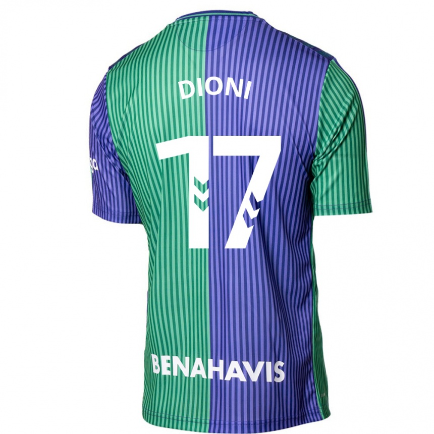 Vaikiškas Dioni #17 Žalia Mėlyna Išvykos Marškinėliai 2023/24 T-Shirt