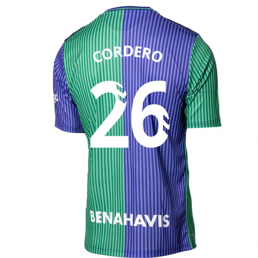 Vaikiškas Antonio Cordero #26 Žalia Mėlyna Išvykos Marškinėliai 2023/24 T-Shirt