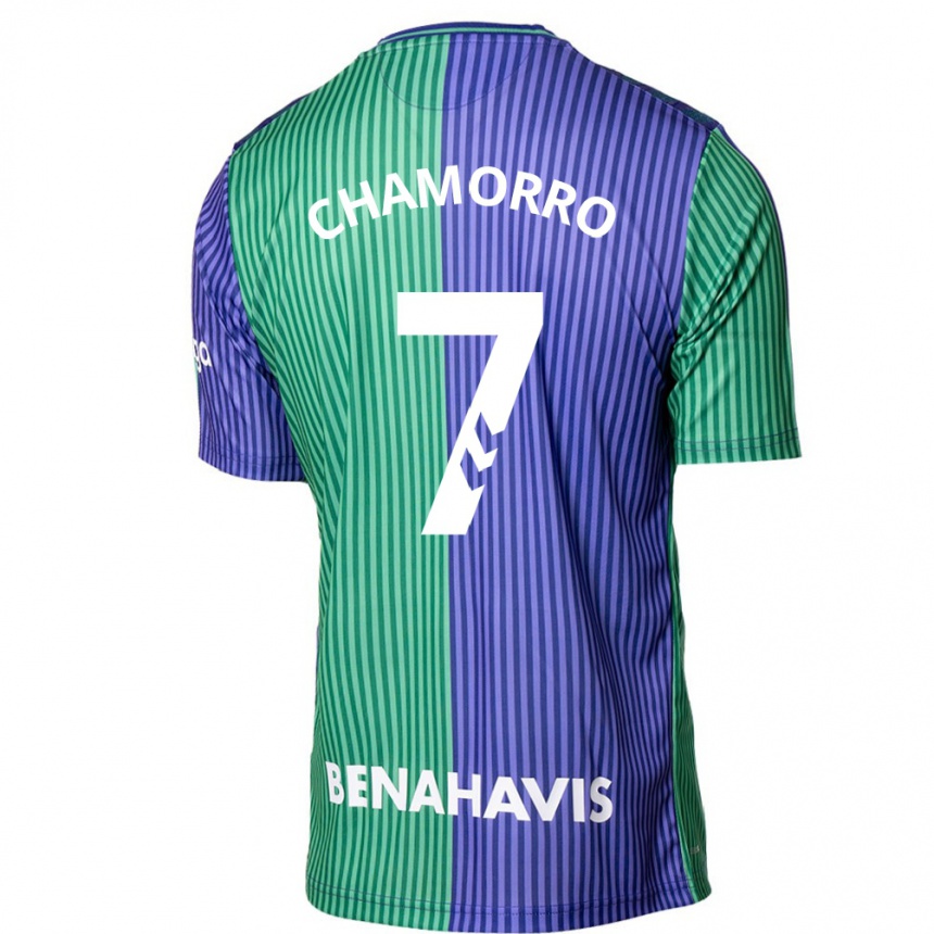 Vaikiškas Alexis Chamorro #7 Žalia Mėlyna Išvykos Marškinėliai 2023/24 T-Shirt