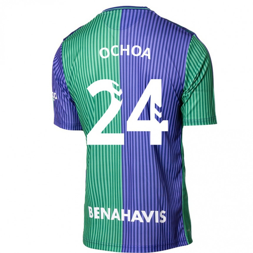 Vaikiškas Aarón Ochoa #24 Žalia Mėlyna Išvykos Marškinėliai 2023/24 T-Shirt