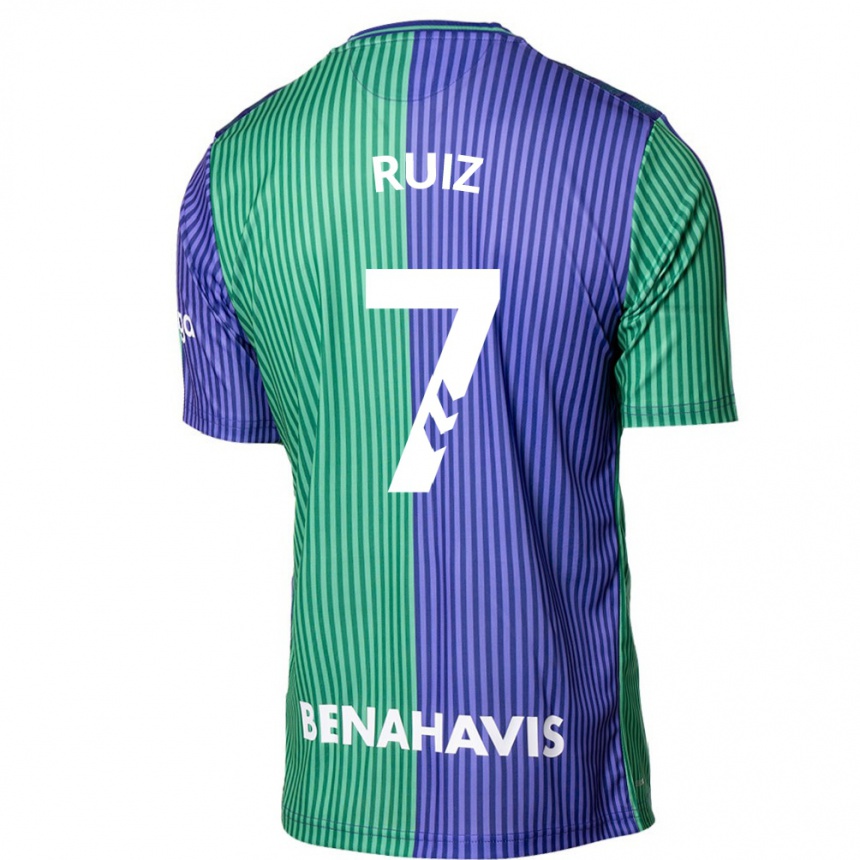 Vaikiškas María Ruiz #7 Žalia Mėlyna Išvykos Marškinėliai 2023/24 T-Shirt