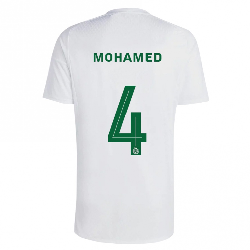 Vaikiškas Ali Mohamed #4 Žalia Mėlyna Išvykos Marškinėliai 2023/24 T-Shirt