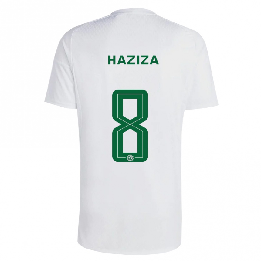 Vaikiškas Dolev Haziza #8 Žalia Mėlyna Išvykos Marškinėliai 2023/24 T-Shirt